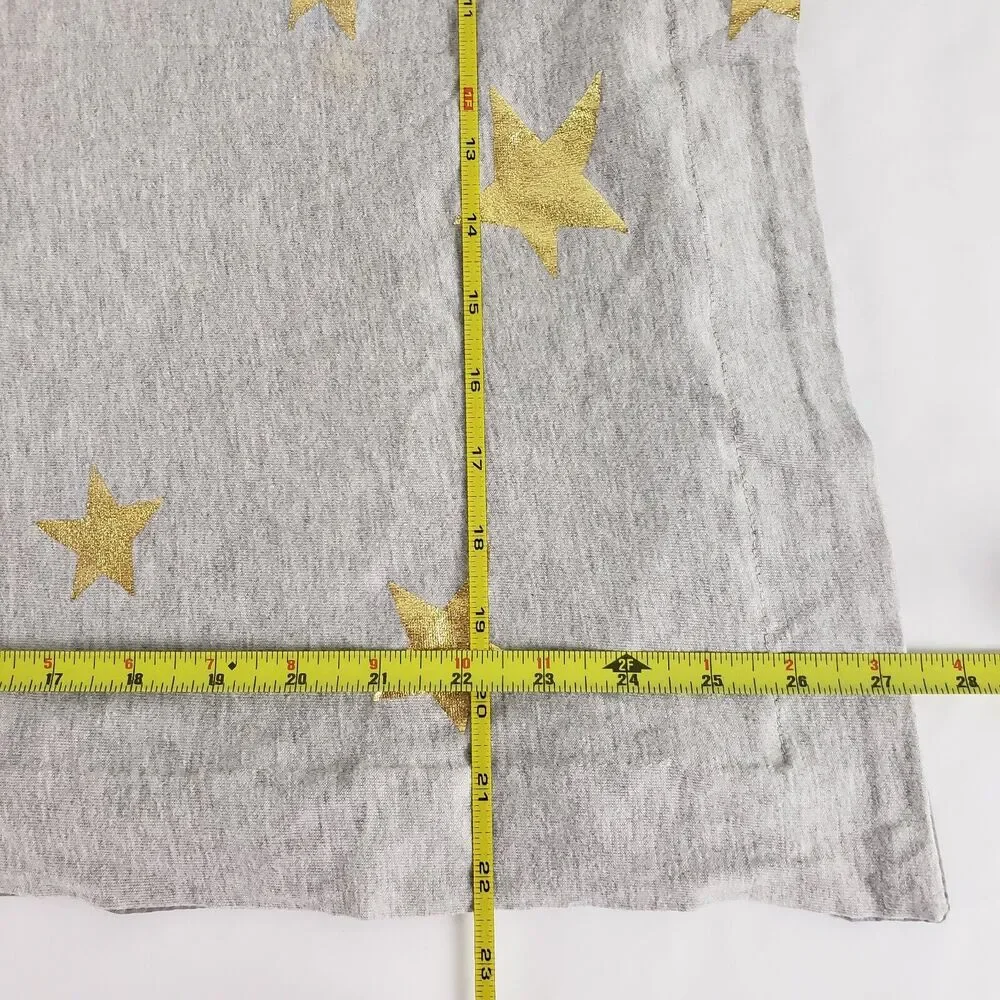 Pillowfort Pillowcase Gray STANDARD SHAM Gold Stars Modern Kids Twin Bedding
